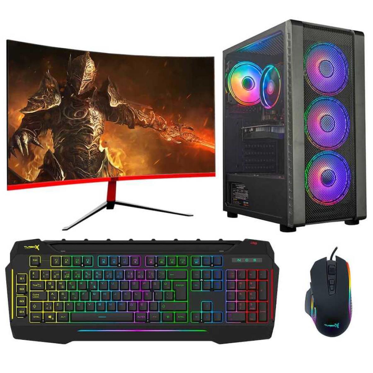 Dragos DRx3888 Harici GeForce GTX 1660 Ti Ekran Kartlı Intel Core i5 10400F 16 GB DDR4 256 GB SSD 27 inç FULL HD FreeDos Masaüstü Oyuncu Bilgisayarı