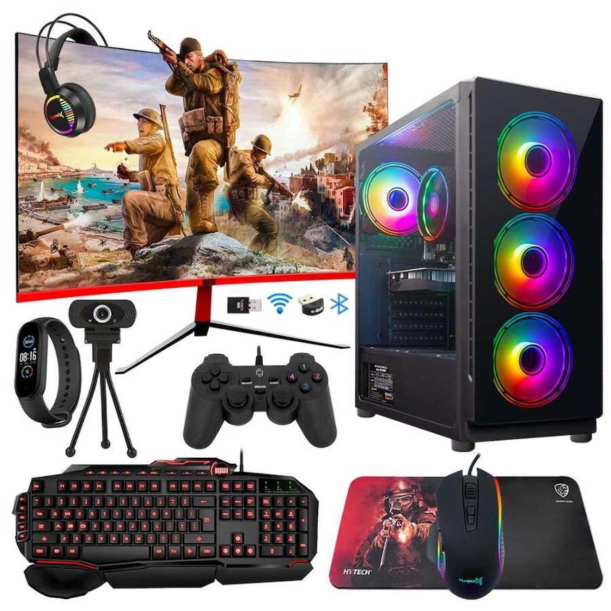Turbox Tx1335 Harici GeForce GTX 750 Ti Ekran Kartlı Intel Core i5 4440 8 GB DDR3 256 GB SSD 27 inç FULL HD FreeDos Masaüstü Oyuncu Bilgisayarı