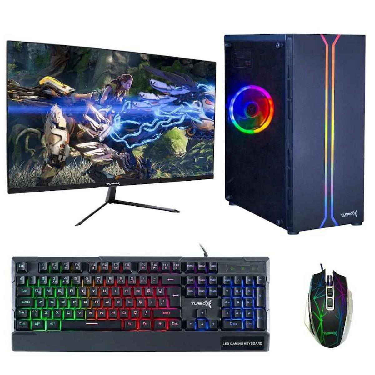 Turbox Tx1173 Harici GeForce GT 740 Ekran Kartlı Intel Core i5 4440 8 GB DDR3 256 GB SSD 23.6 inç FULL HD FreeDos Masaüstü Oyuncu Bilgisayarı