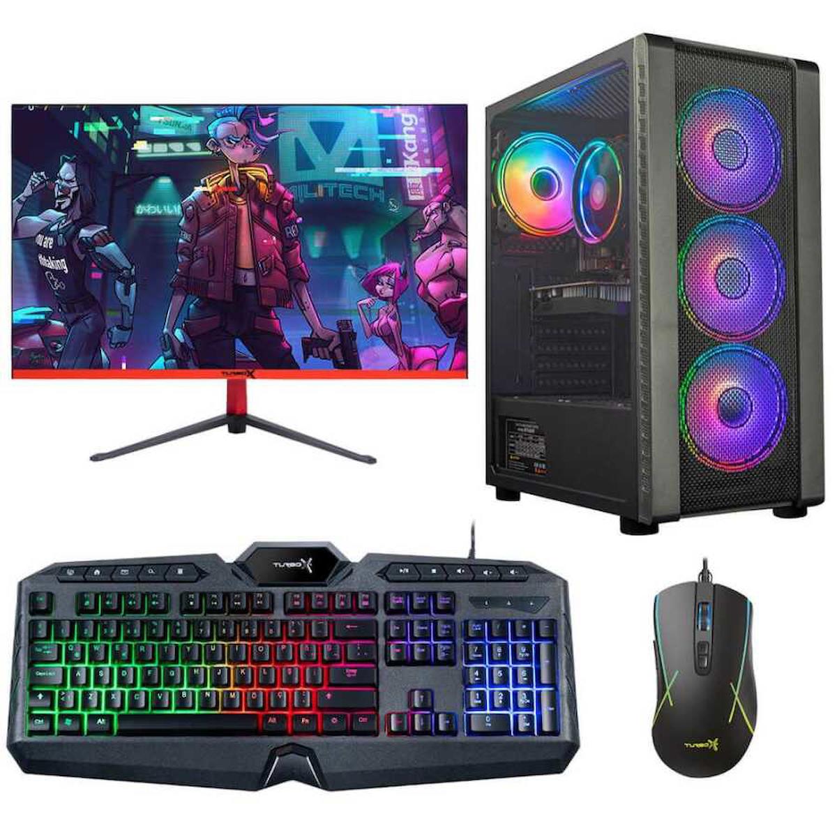 Turbox Tx650 Harici GeForce GTX 750 Ti Ekran Kartlı Intel Core i5 3470 16 GB DDR3 256 GB SSD 27 inç FULL HD FreeDos Masaüstü Oyuncu Bilgisayarı