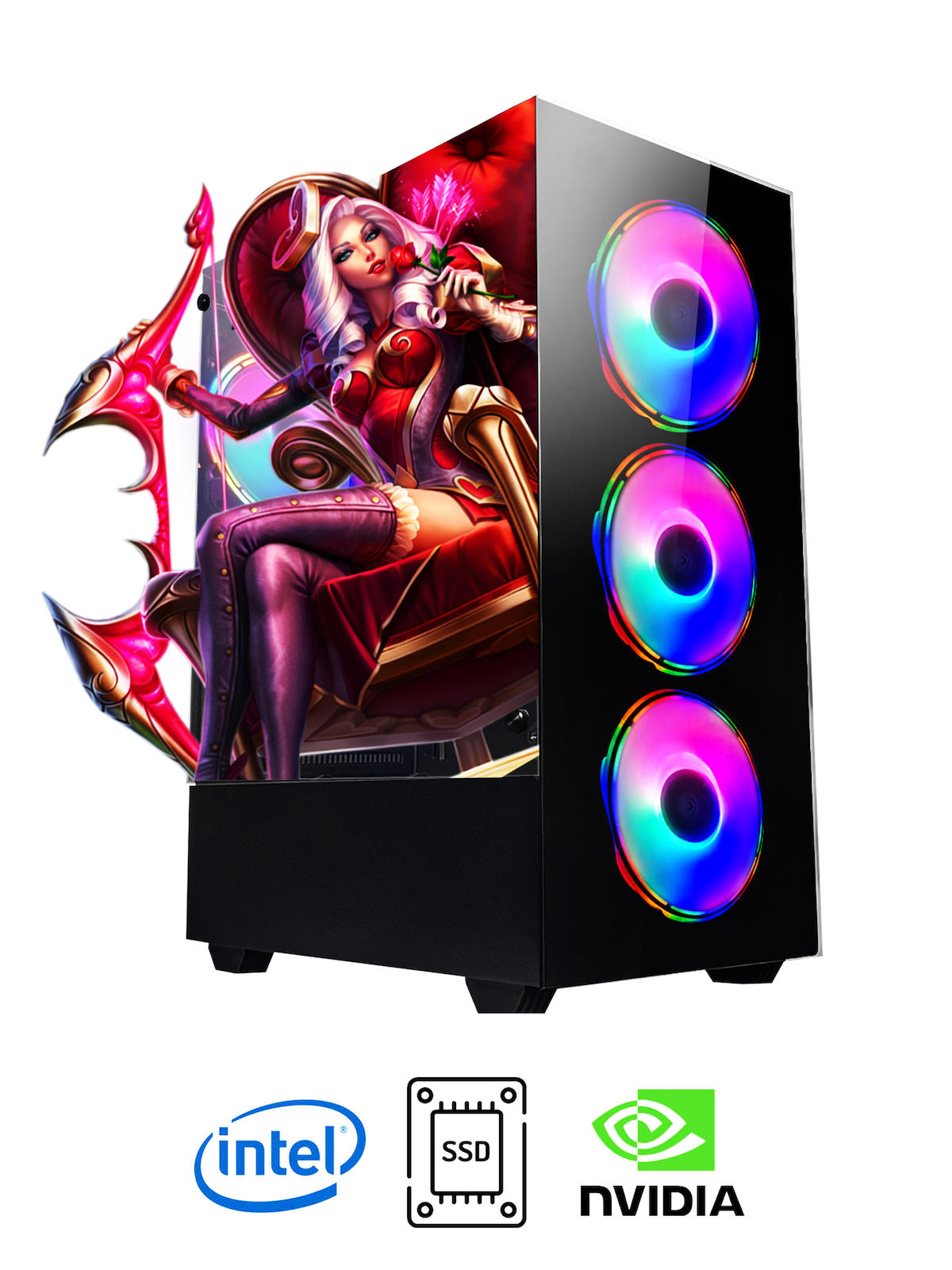 Ramtech Full Force FF523 Harici GeForce RTX 3050 Ekran Kartlı Intel Core i5 6500 16 GB DDR4 512 GB SSD FreeDos Masaüstü Oyuncu Bilgisayarı