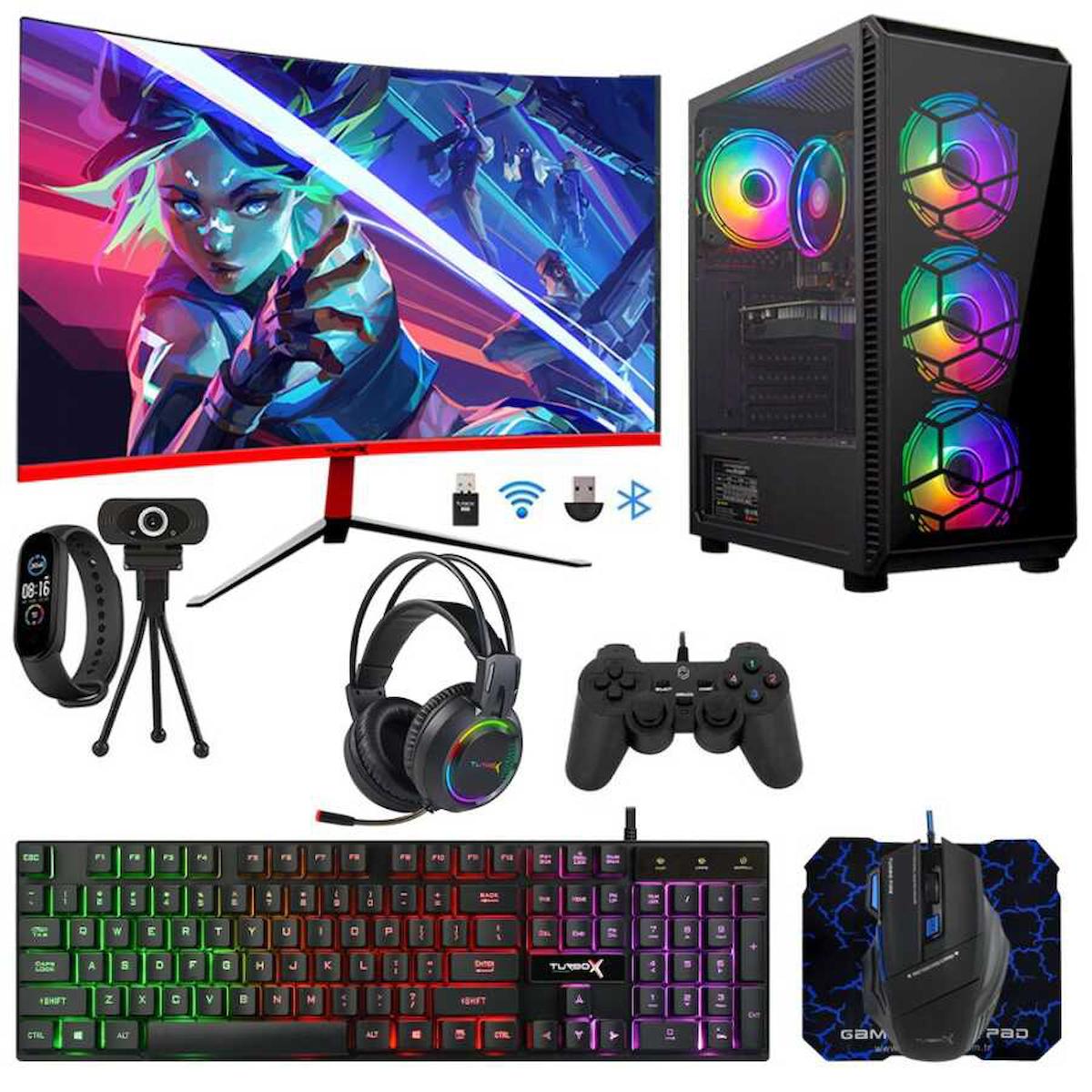Turbox Tx1670 Harici GeForce GTX 750 Ti Ekran Kartlı Intel Core i7 3770 16 GB DDR3 256 GB SSD 23.6 inç FULL HD FreeDos Masaüstü Oyuncu Bilgisayarı