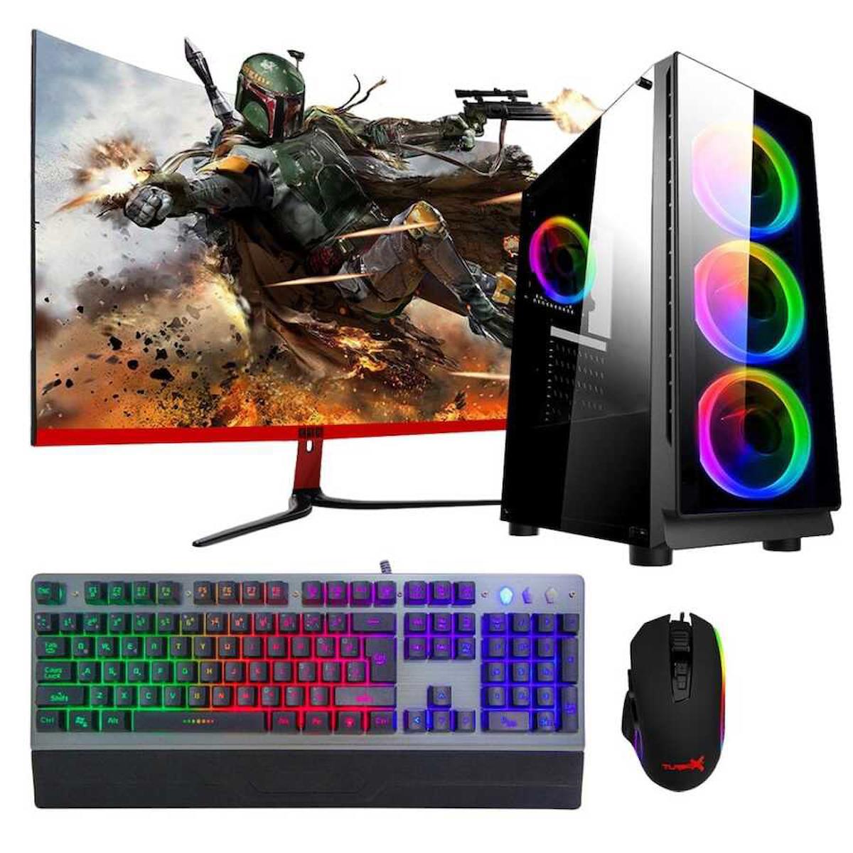 Dragos DRx312 Harici Radeon RX 550 Ekran Kartlı Intel Core i5 10400F 16 GB DDR4 256 GB SSD 27 inç FULL HD FreeDos Masaüstü Oyuncu Bilgisayarı
