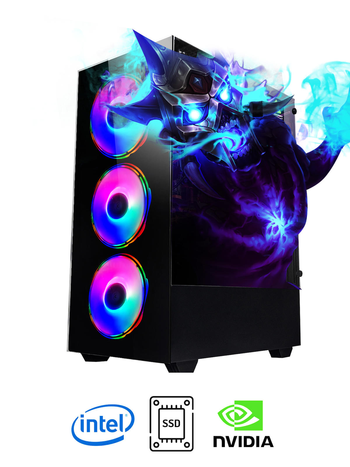Ramtech Full Force FF524 Harici GeForce RTX 3050 Ekran Kartlı Intel Core i3 10100F 16 GB DDR4 512 GB SSD FreeDos Masaüstü Oyuncu Bilgisayarı