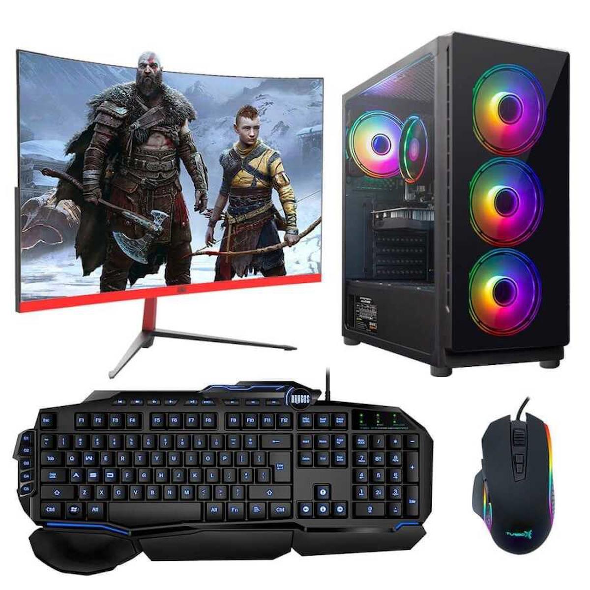 Dragos DRx2768 Harici GeForce GTX 1660 Super Ekran Kartlı Intel Core i3 10100F 16 GB DDR4 512 GB SSD 23.6 inç FULL HD FreeDos Masaüstü Oyuncu Bilgisayarı