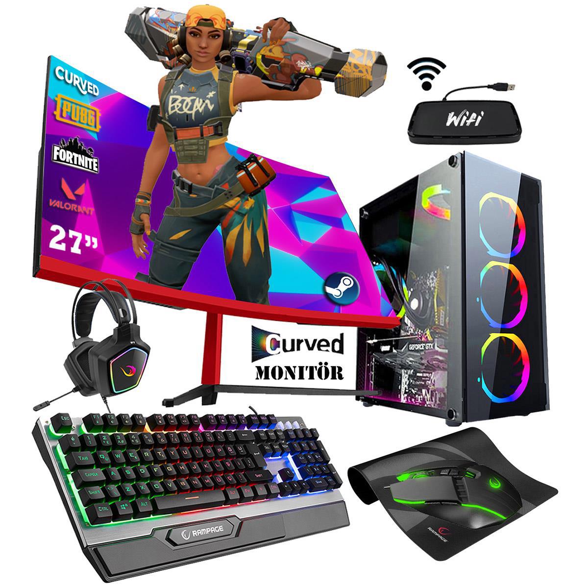 Zeiron Ox16 Harici GeForce GT 730 Ekran Kartlı Intel Core i5 3470 8 GB DDR3 256 GB SSD 27 inç FULL HD FreeDos Masaüstü Oyuncu Bilgisayarı