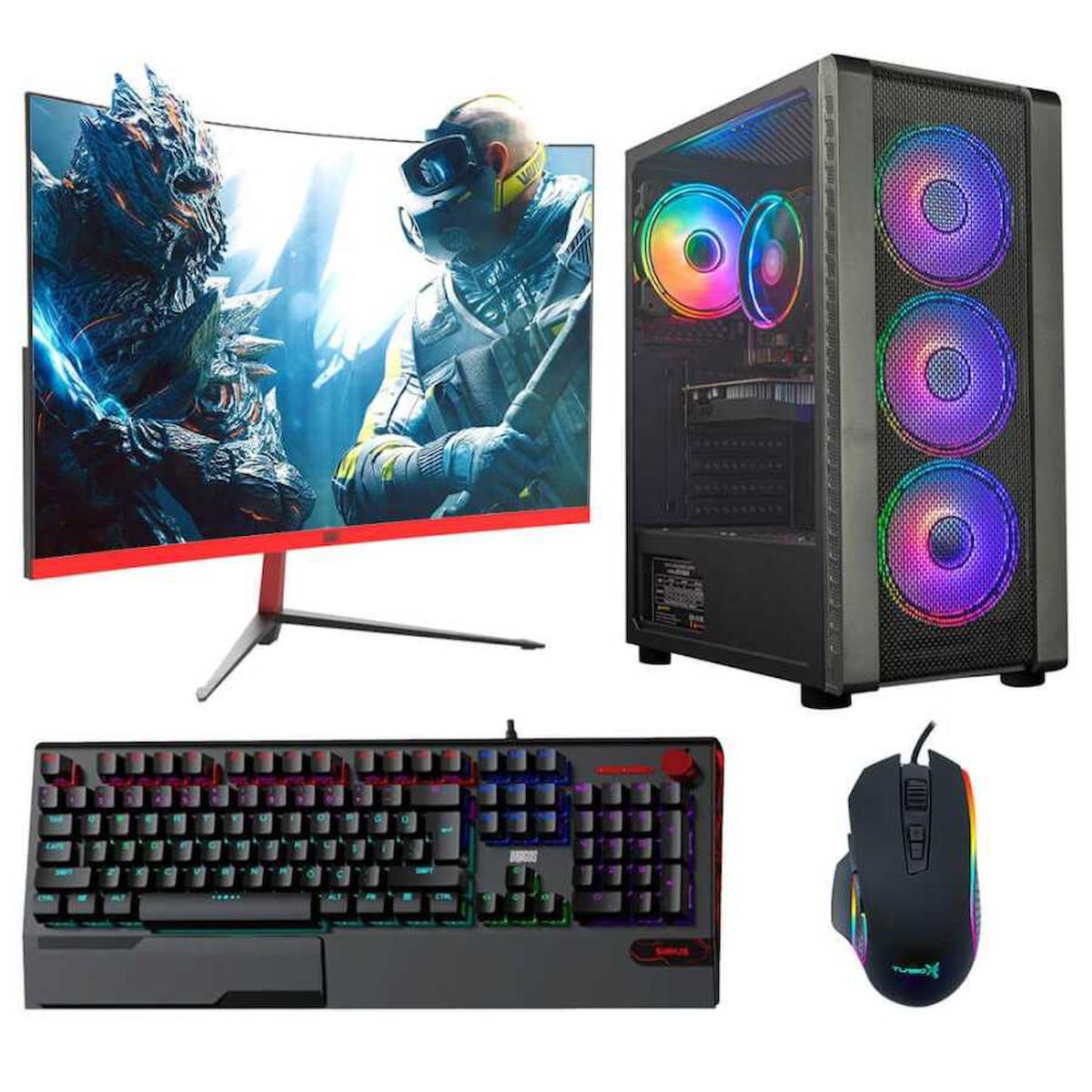Dragos DRx2780 Harici GeForce GTX 1660 Super Ekran Kartlı Intel Core i5 10400F 16 GB DDR4 512 GB SSD 23.6 inç FULL HD FreeDos Masaüstü Oyuncu Bilgisayarı