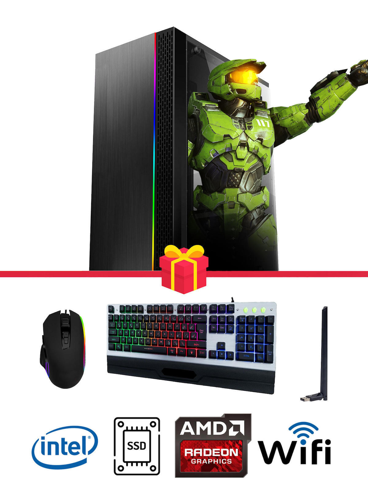 Ramtech DG331 Harici Radeon RX 550 Ekran Kartlı Intel Core 2600 16 GB DDR3 256 GB SSD FreeDos Masaüstü Oyuncu Bilgisayarı