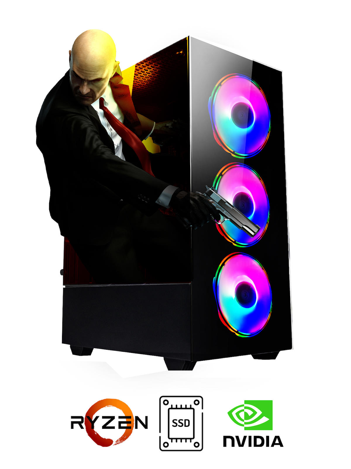 Ramtech RG181 Harici GeForce RTX 3050 Ekran Kartlı AMD Ryzen 5500 16 GB DDR4 256 GB SSD FreeDos Masaüstü Oyuncu Bilgisayarı