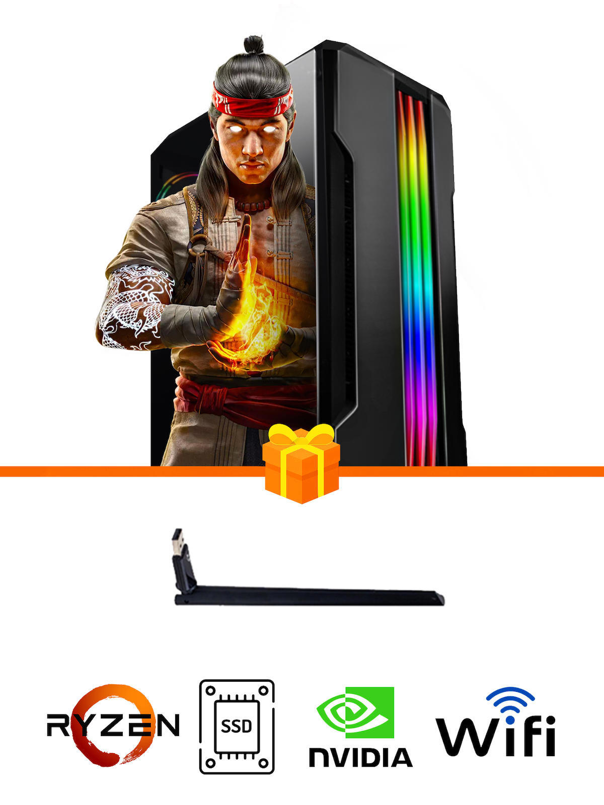 Ramtech Gaming RG505-007 Harici GeForce GT 740 Ekran Kartlı AMD Ryzen 5500 32 GB DDR4 512 GB SSD FreeDos Masaüstü Oyuncu Bilgisayarı