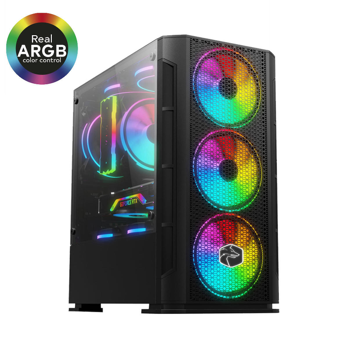 Biggamex SL07 Harici Radeon RX 550 Ekran Kartlı AMD Ryzen 3600 16 GB DDR4 256 GB SSD FreeDos Masaüstü Oyuncu Bilgisayarı