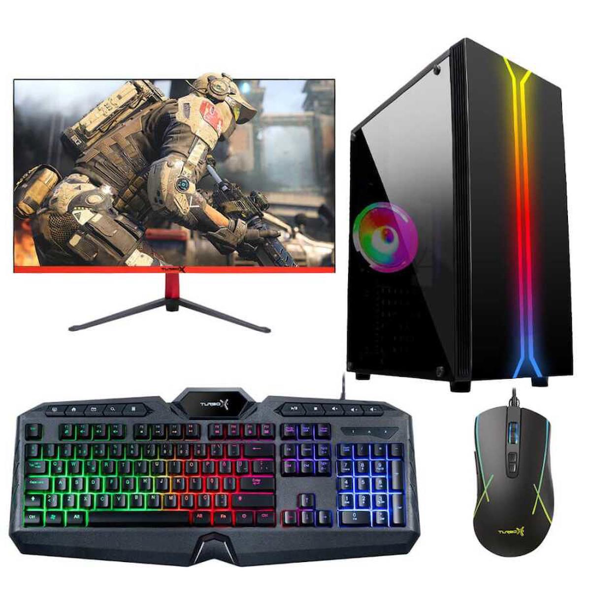 Turbox Tx2878 Harici Radeon R7 240 Ekran Kartlı Intel Core i5 3470 16 GB DDR3 512 GB SSD 27 inç FULL HD FreeDos Masaüstü Oyuncu Bilgisayarı