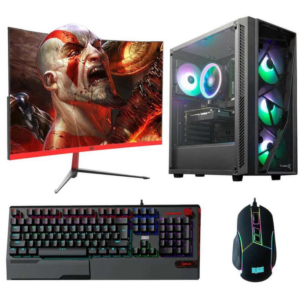 Dragos DRx2809 Harici GeForce GTX 1660 Super Ekran Kartlı Intel Core i5-12400F 8 GB DDR4 512 GB SSD 23.6 inç FULL HD FreeDos Masaüstü Oyuncu Bilgisayarı