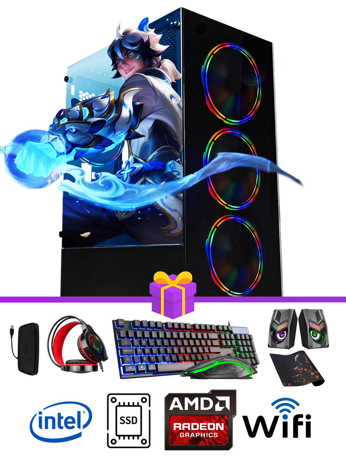 Ramtech Full Force FF110 Harici Radeon RX 550 Ekran Kartlı Intel Xeon X5670 32 GB DDR3 256 GB SSD FreeDos Masaüstü Oyuncu Bilgisayarı
