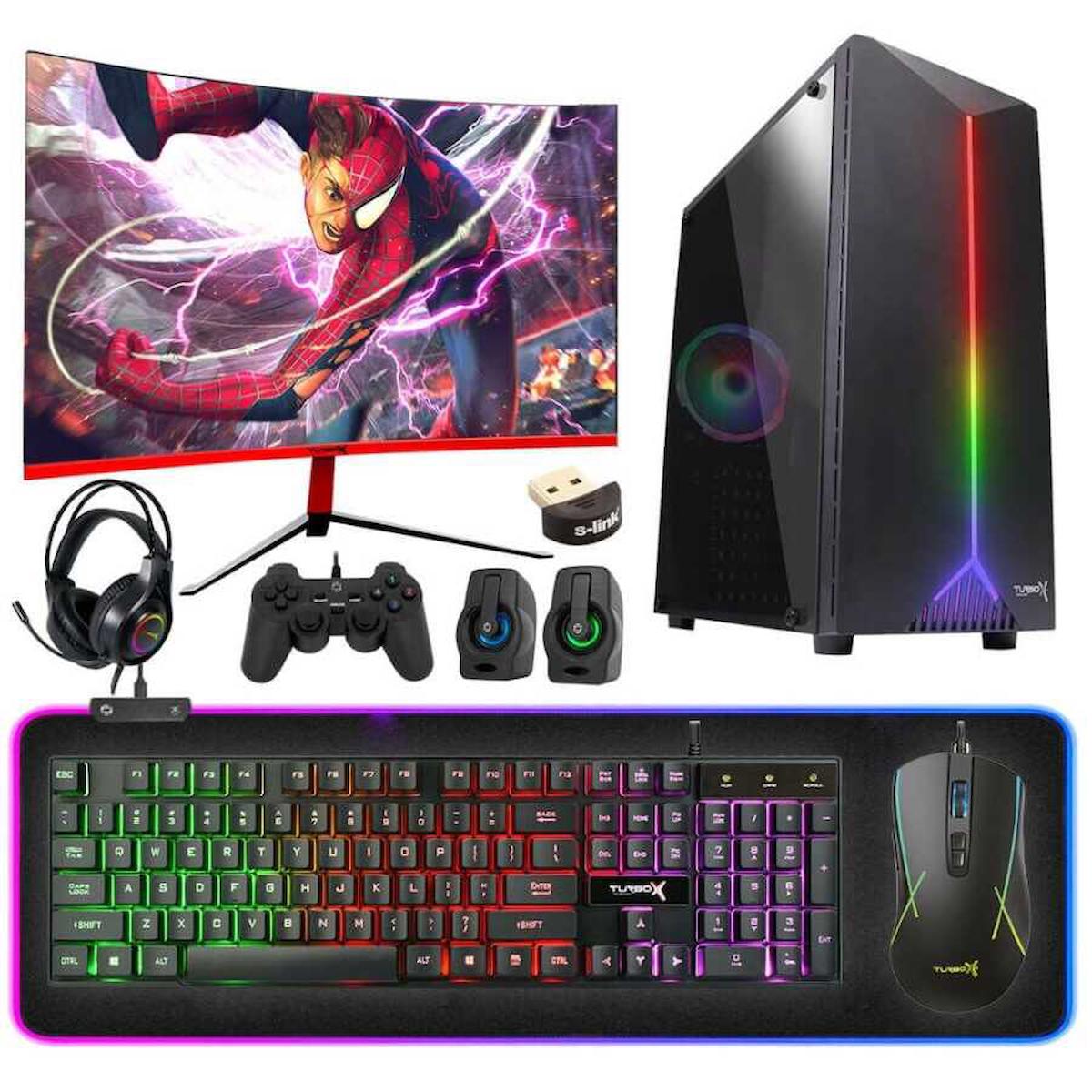 Turbox Tx2829 Harici GeForce GT 740 Ekran Kartlı Intel Core i7 860 16 GB DDR3 512 GB SSD 23.6 inç FULL HD FreeDos Masaüstü Oyuncu Bilgisayarı