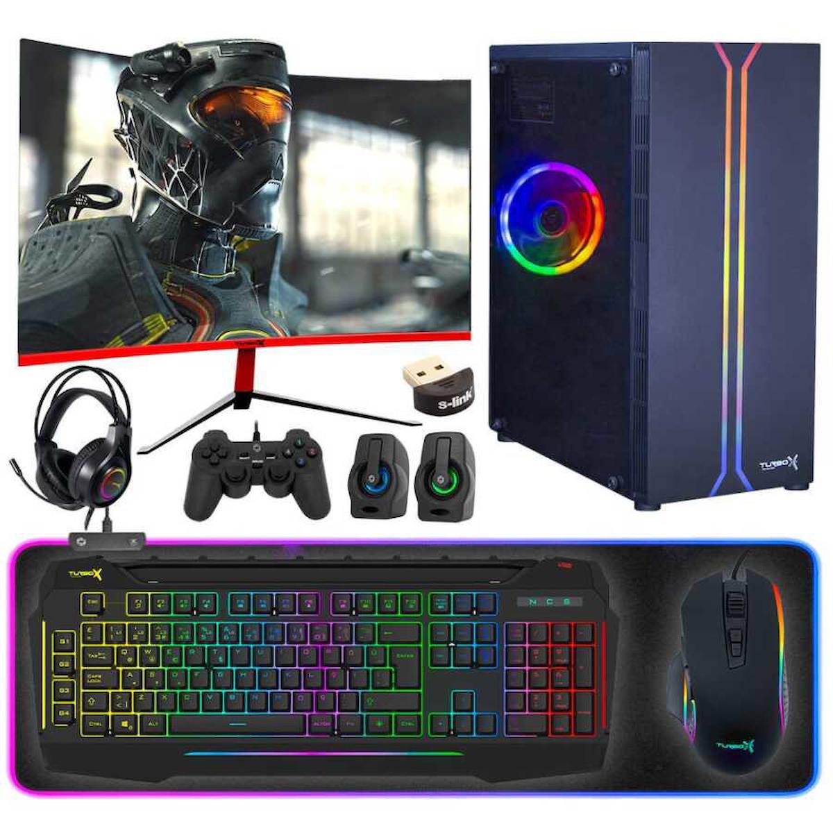 Turbox Tx2839 Harici Radeon R7 240 Ekran Kartlı Intel Core i5 3470 16 GB DDR3 512 GB SSD 23.6 inç FULL HD FreeDos Masaüstü Oyuncu Bilgisayarı