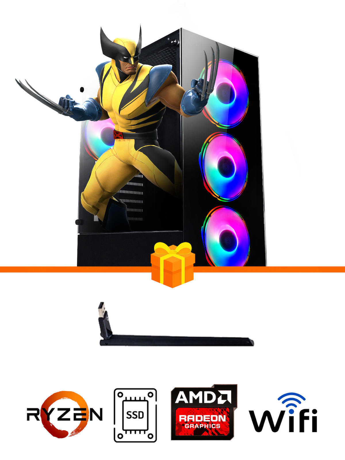 Ramtech Gaming RG505-044 Harici Radeon RX 550 Ekran Kartlı AMD Ryzen 5500 16 GB DDR4 256 GB SSD FreeDos Masaüstü Oyuncu Bilgisayarı
