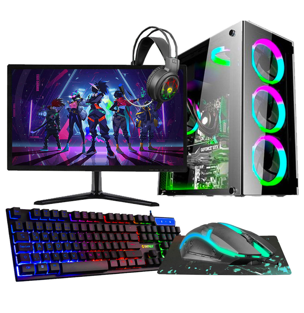 Biggamex Aizen GT63 Harici GeForce GT 730 Ekran Kartlı Intel Core i5 3470 16 GB DDR3 19 inç HD FreeDos Masaüstü Oyuncu Bilgisayarı
