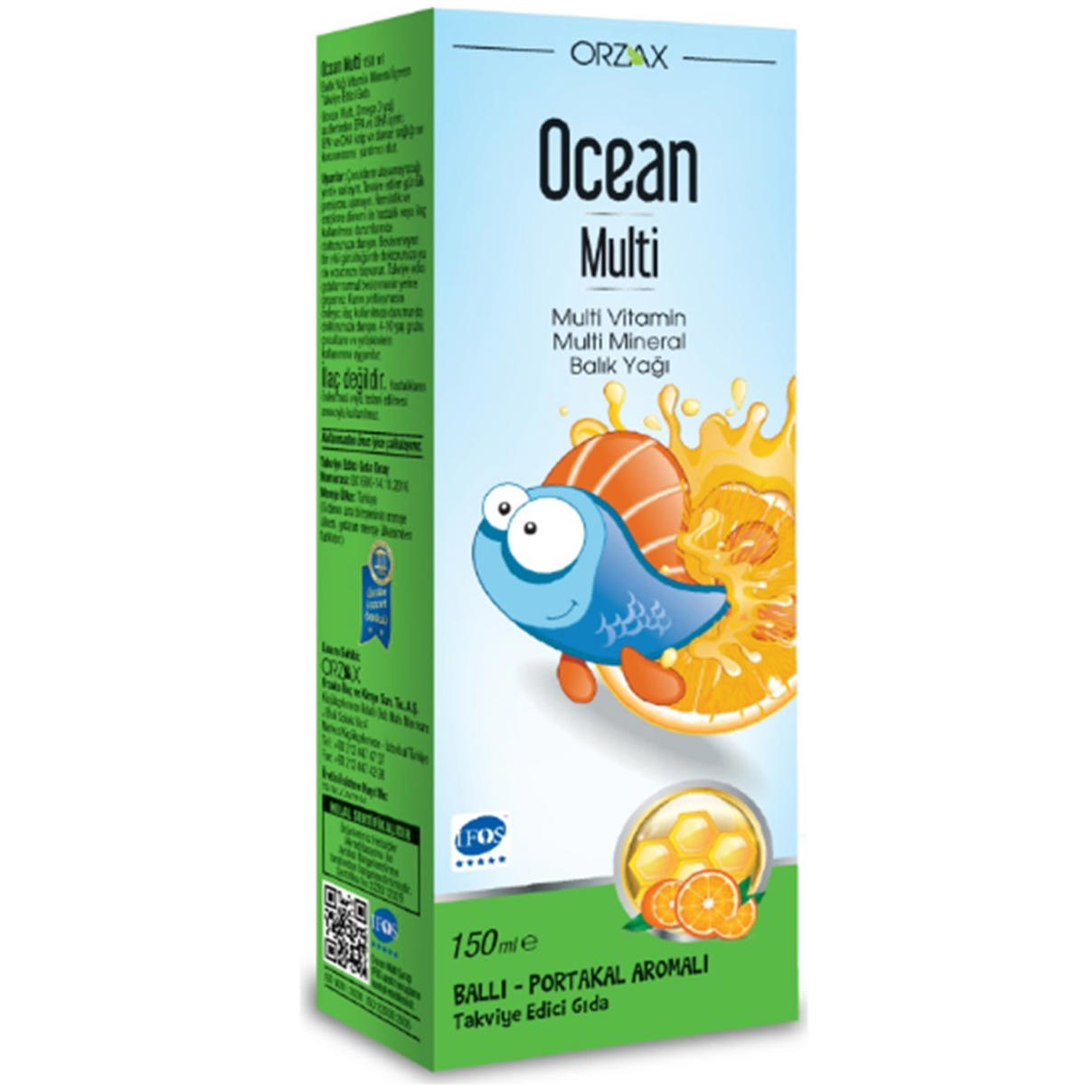 Ocean Omega 3 Aromalı Unisex Vitamin 2x150 ml
