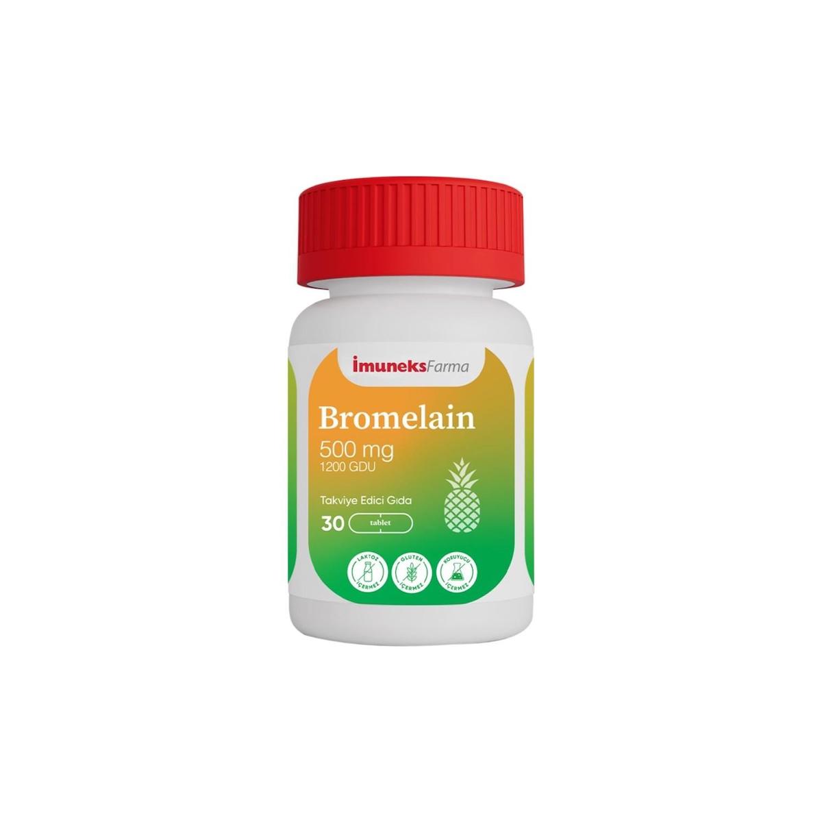 İmuneksfarma Bromelain Aromasız Unisex Vitamin 30 Tablet