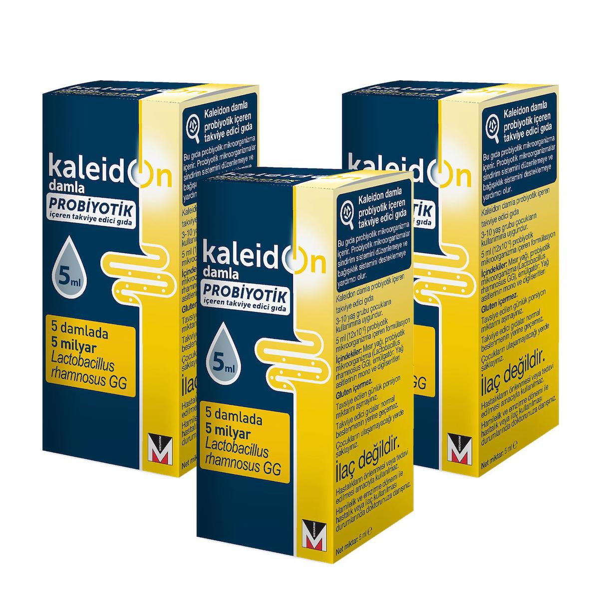 Kaleidon Probiyotik Aromasız Unisex Vitamin 3x5 ml
