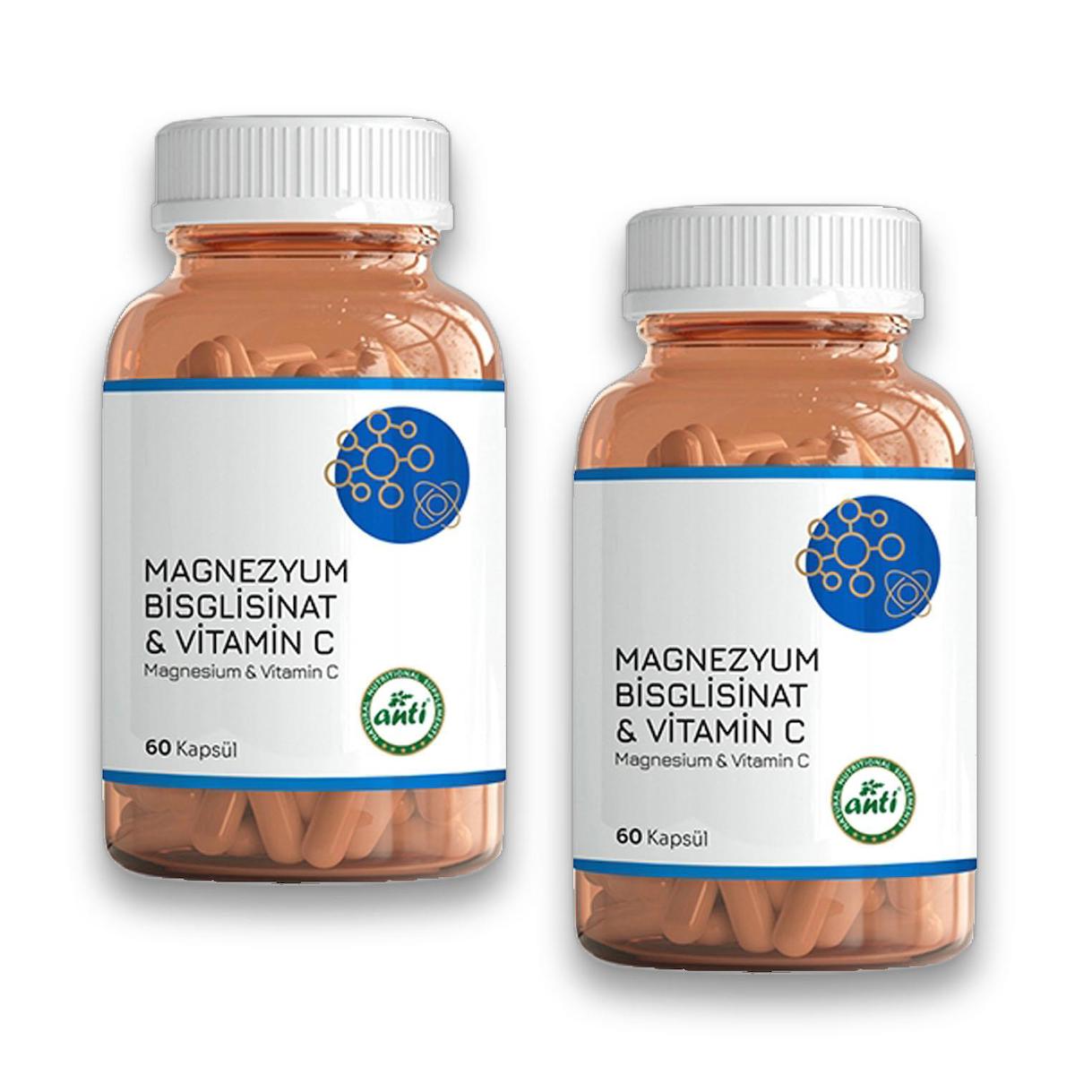 Anti Magnezyum Bisglisinat Sade Unisex Vitamin 60 Kapsül
