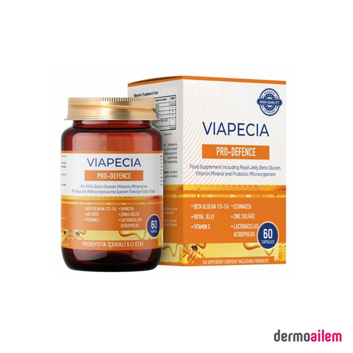 Viapecia Pro-Defence Aromasız Unisex Vitamin 60 Kapsül