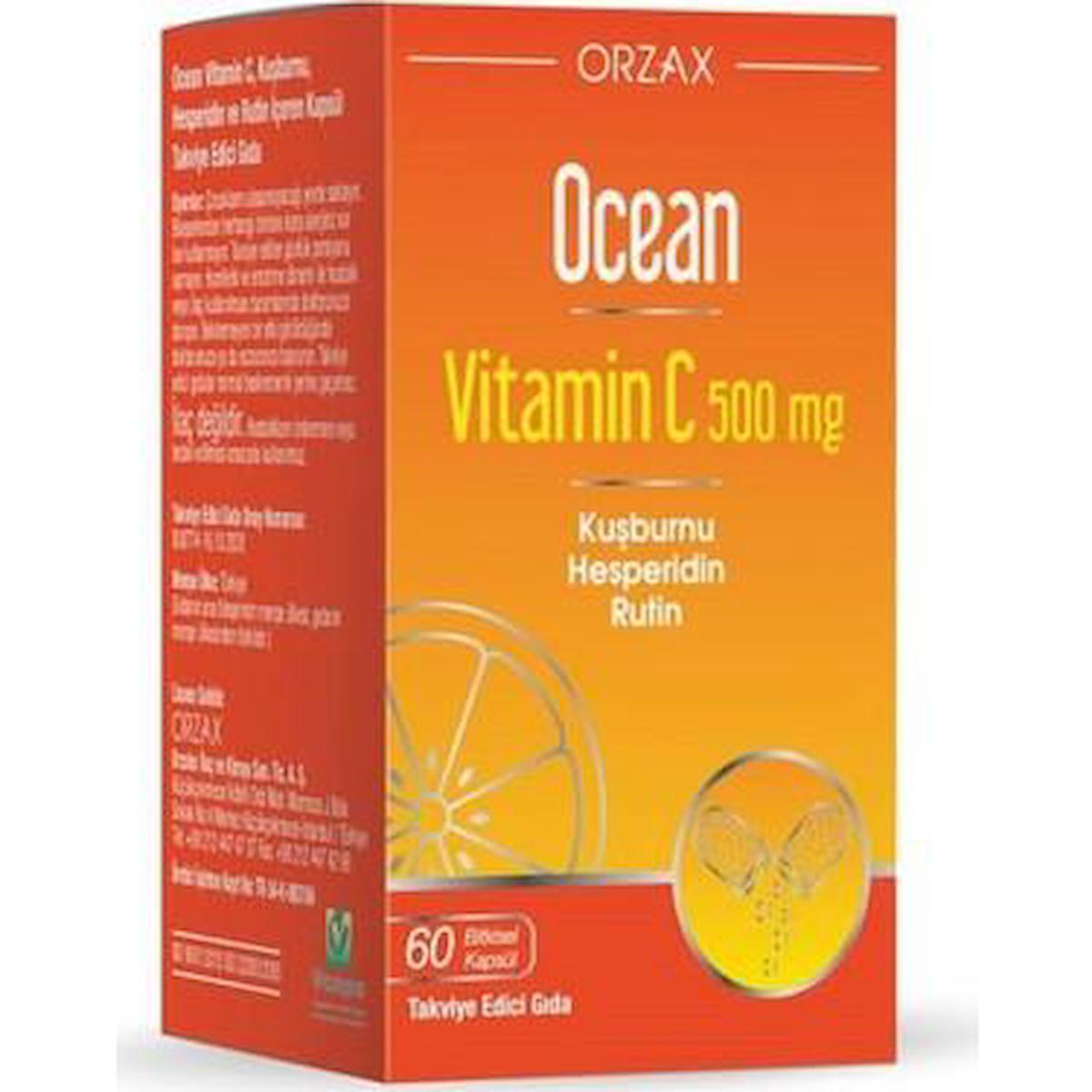 Ocean C Vitamini Aromasız Unisex 60 Tablet