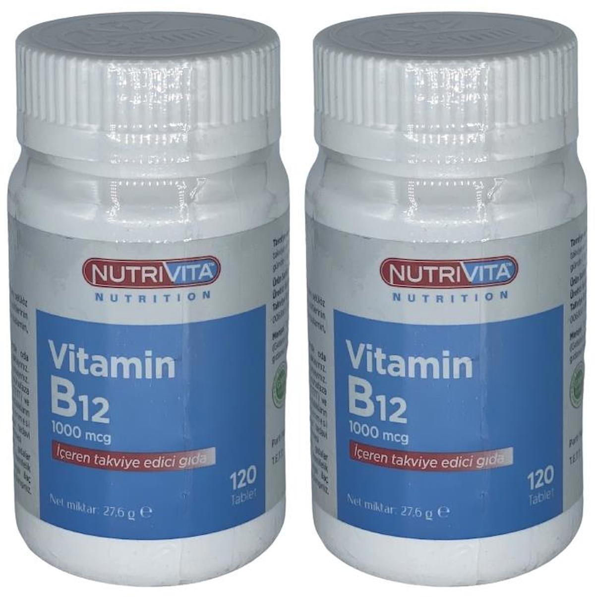 Nutrivita Nutrition B12 Sade Unisex Vitamin 2x120 Tablet