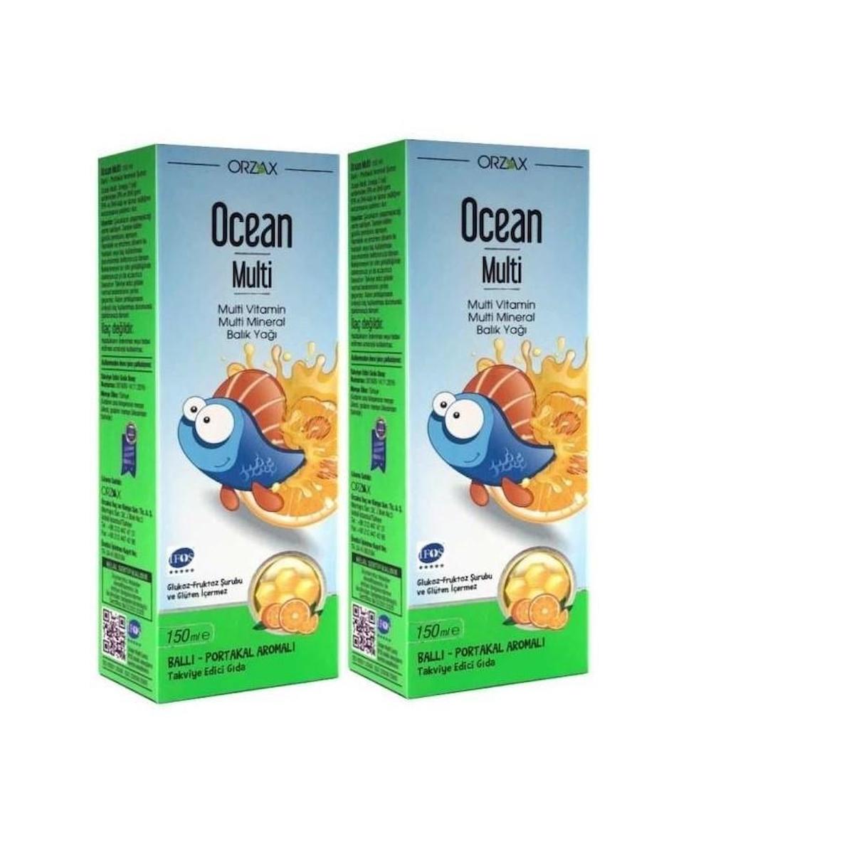 Ocean Orzax Aromasız Çocuk Vitamin 2x150 ml