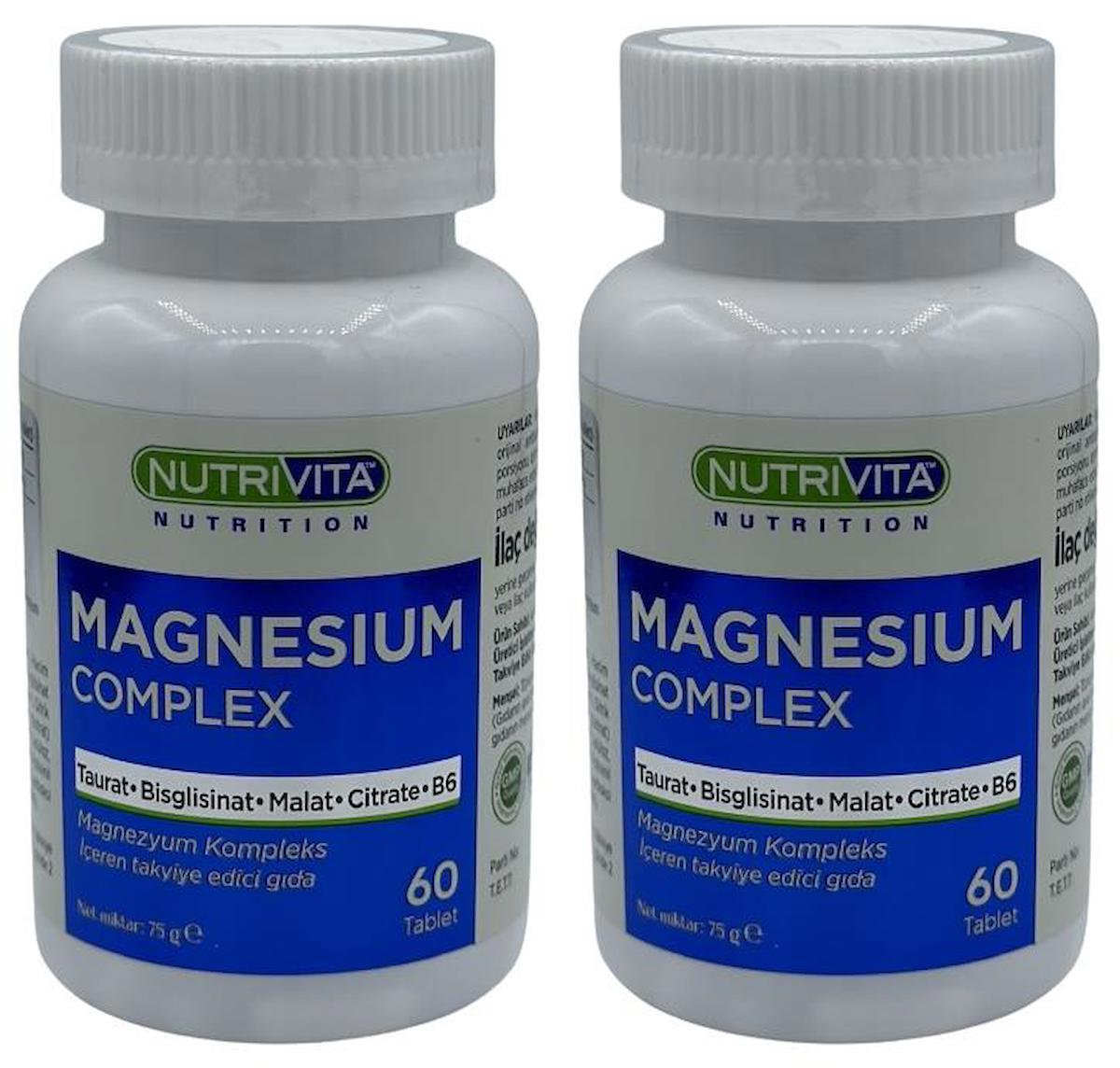 Nutrivita Nutrition Magnezyum Sade Unisex Vitamin 2x60 Tablet