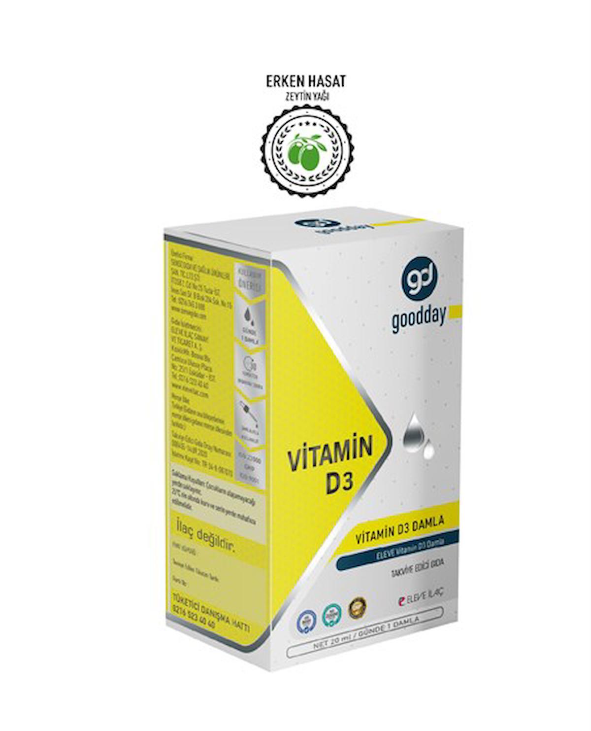 Goodday Vitamin D3 Aromasız Unisex 20 ml