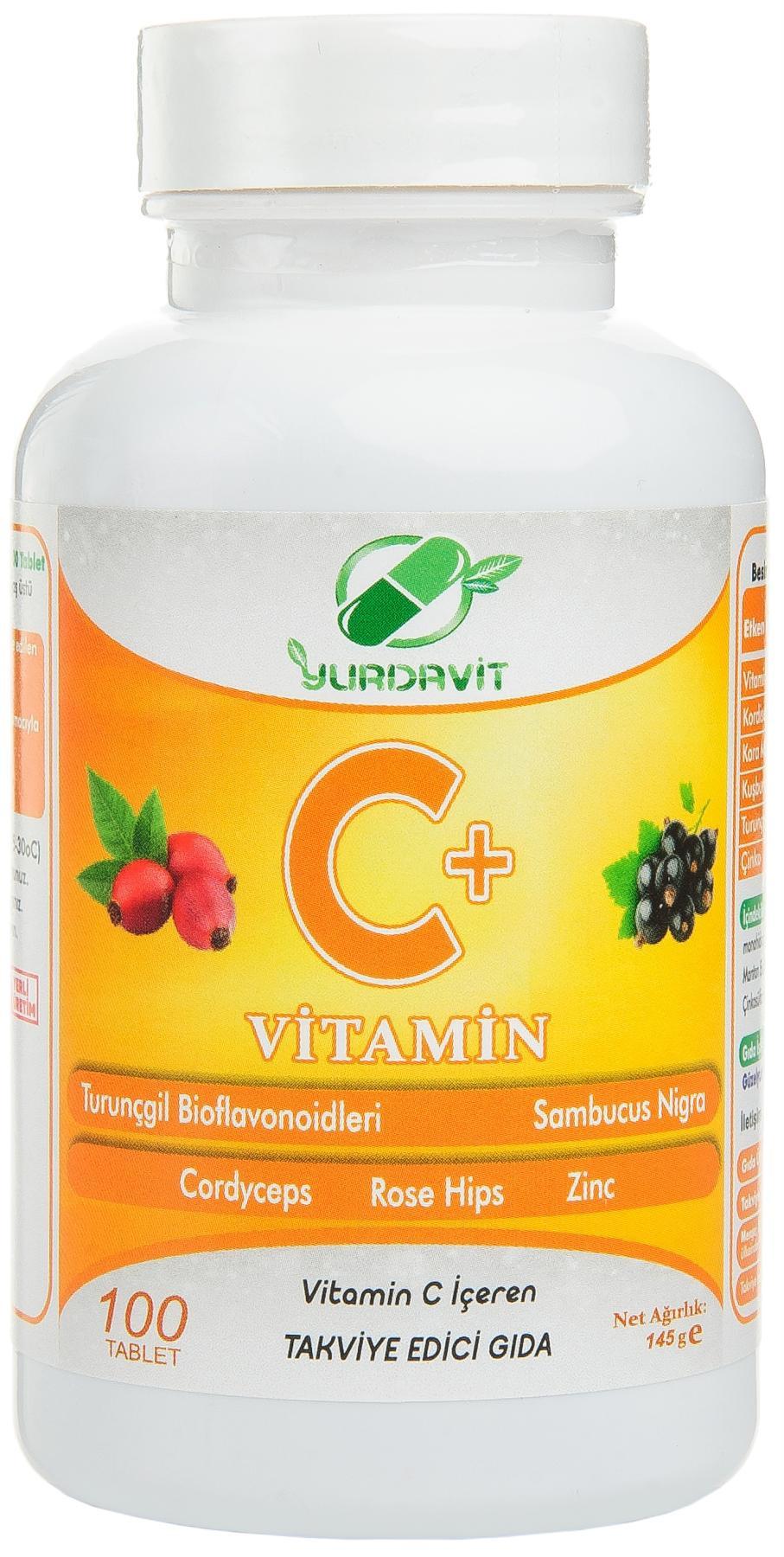 Yurdavit Çinko Sade Unisex Vitamin 100 Tablet