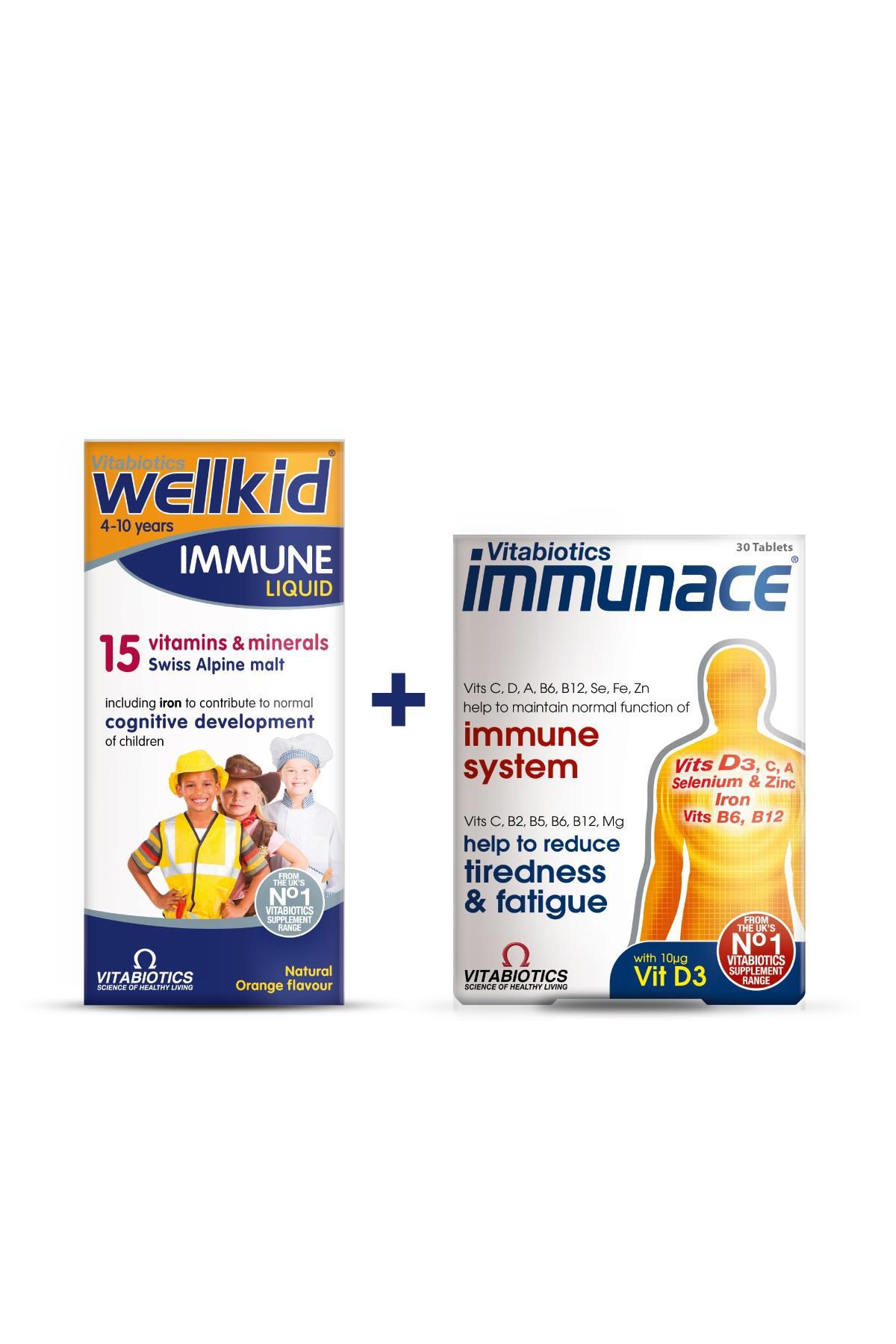 Wellkid Immune Liquid Vitabiotic İmmunace Aromalı Çocuk Vitamin 150 ml