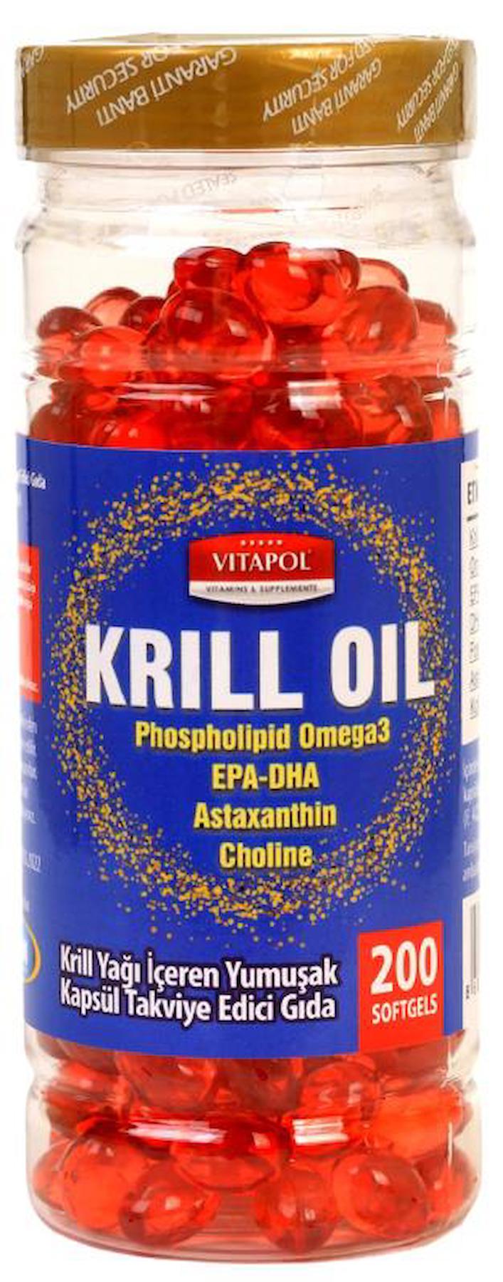 Vitapol Krıll Oil Aromasız Unisex Vitamin 200 Kapsül