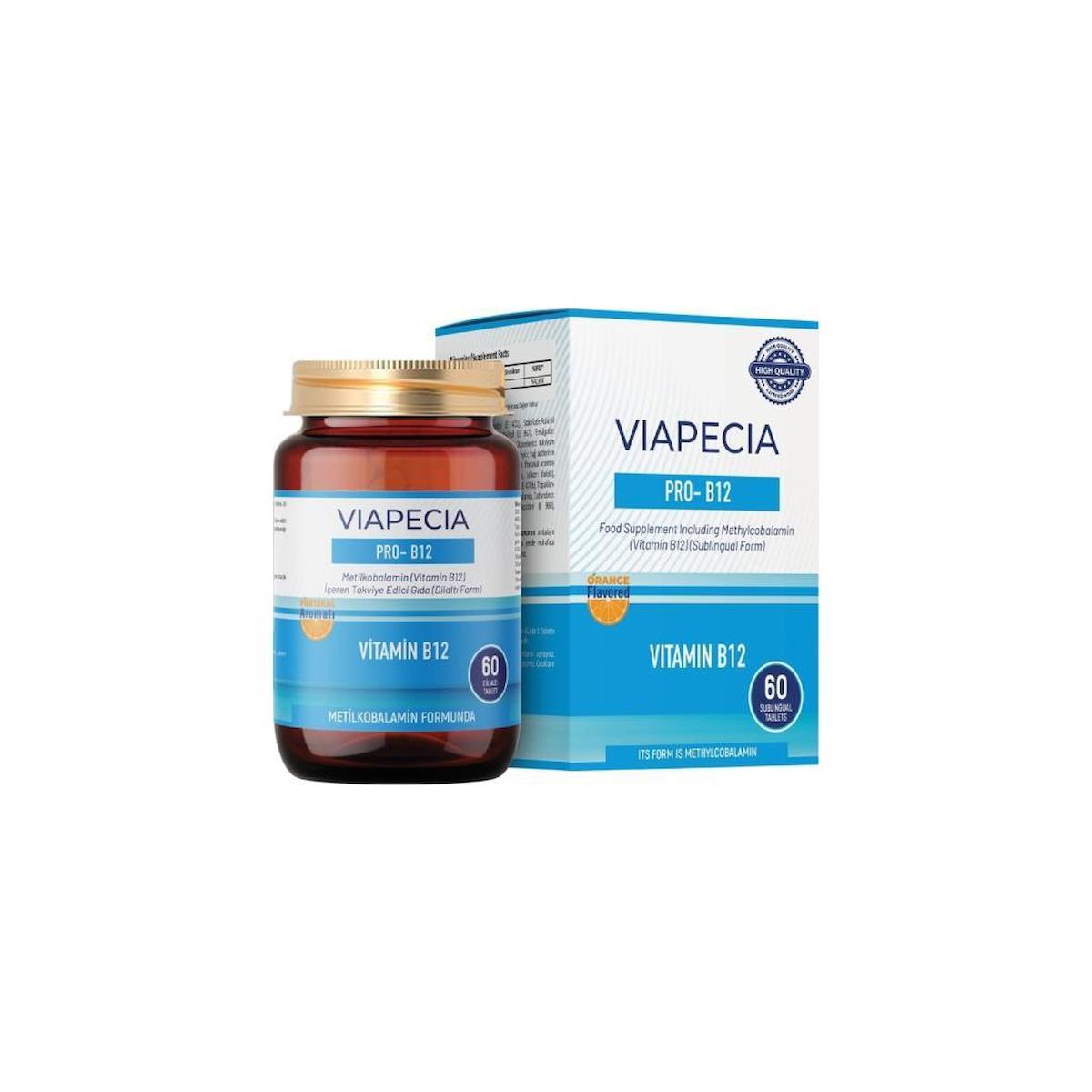 Viapecia B12 Aromalı Unisex Vitamin 60 Tablet