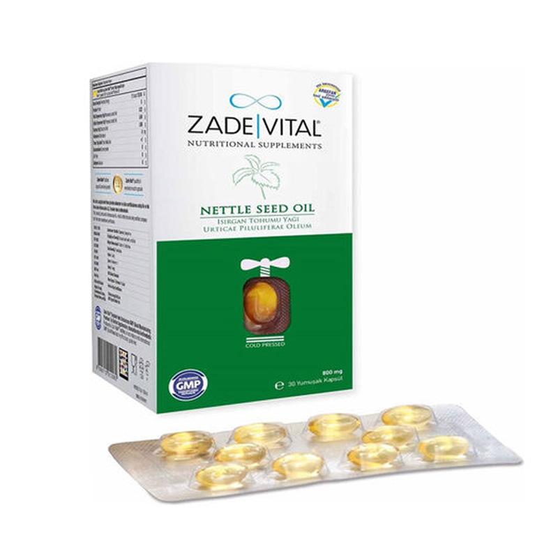 Zade Vital Nettle Seed Oil Aromalı Unisex Vitamin 60 Kapsül