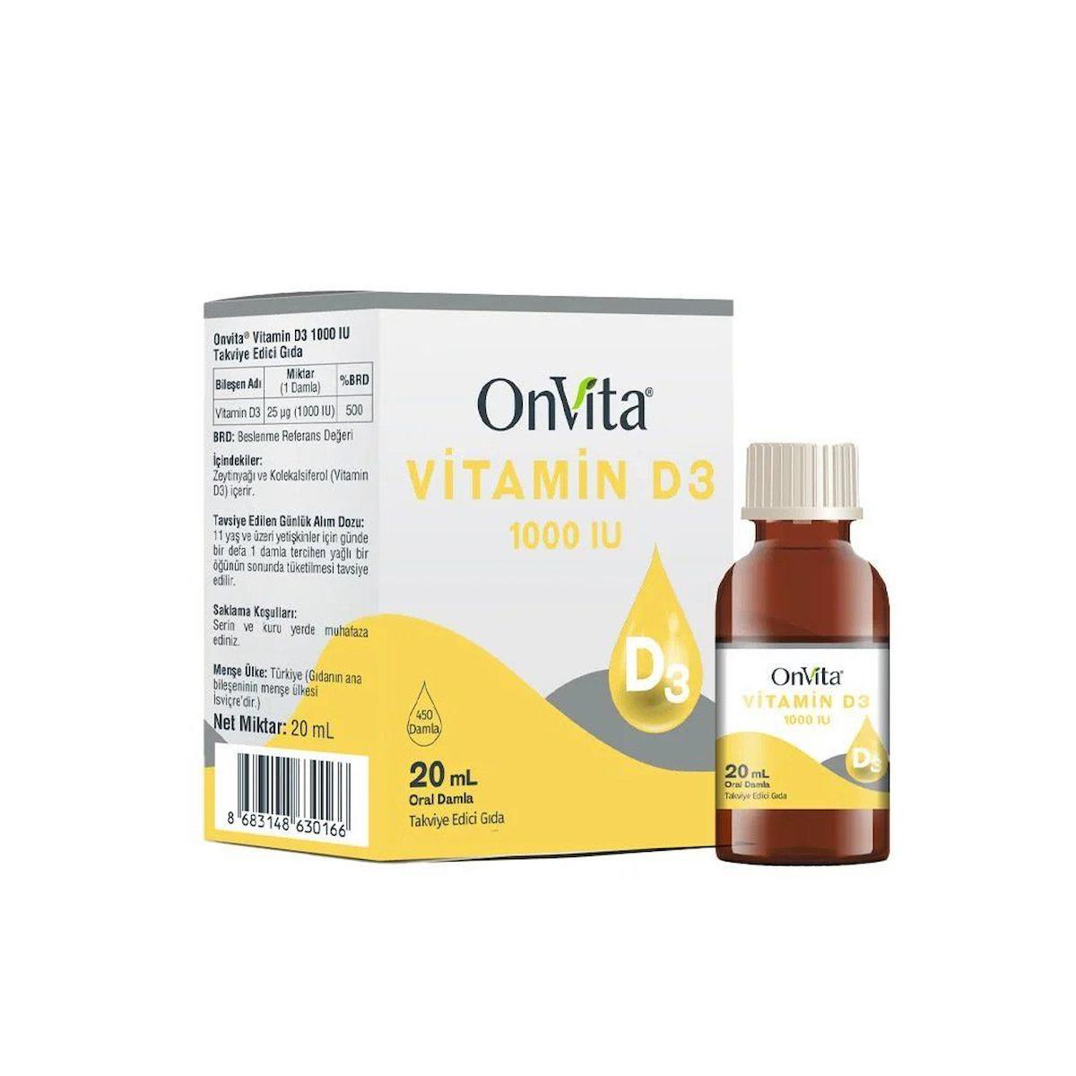 Onvita Aromasız Unisex Vitamin 20 ml