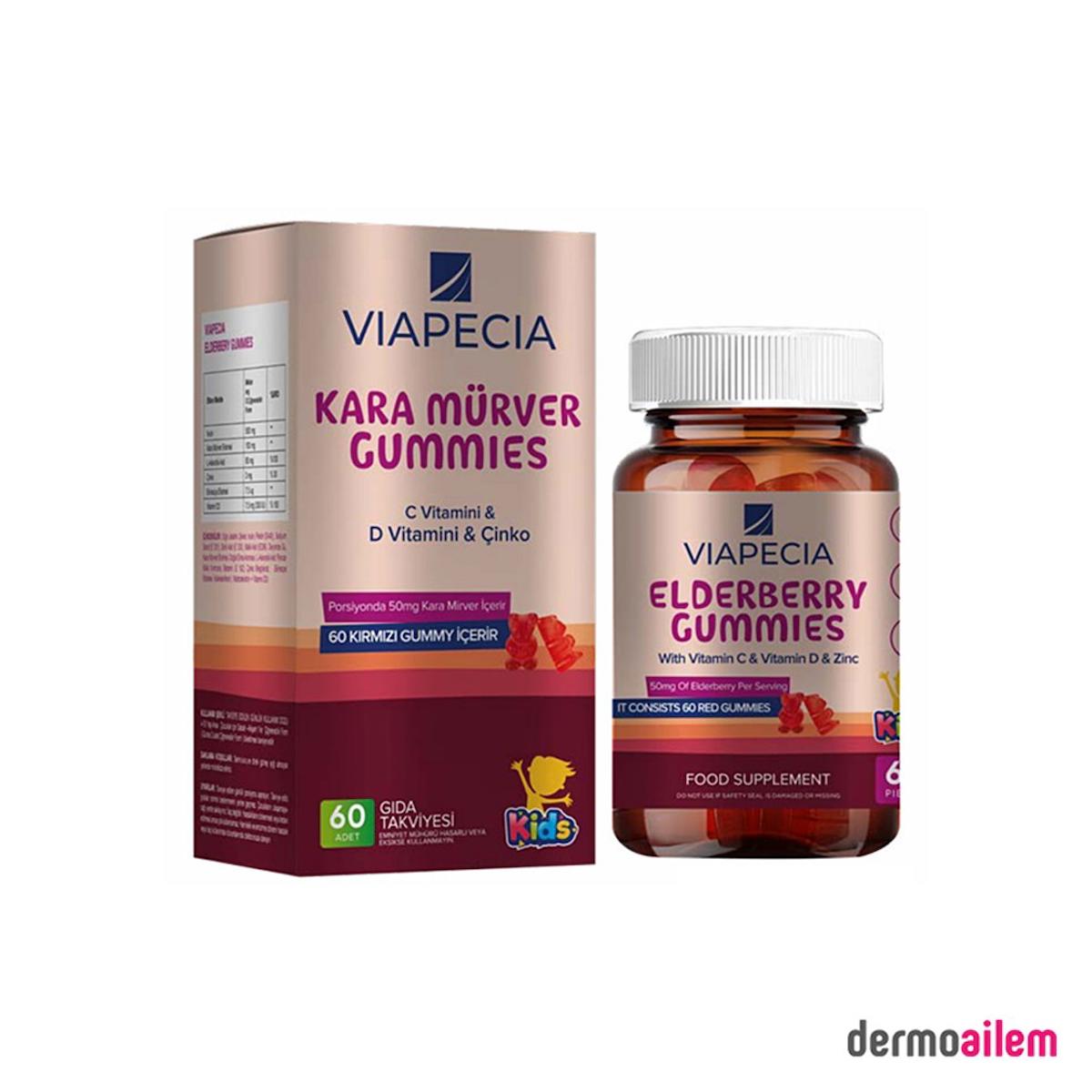 Viapecia Kara Mürver Çocuk Vitamin 60 Kapsül