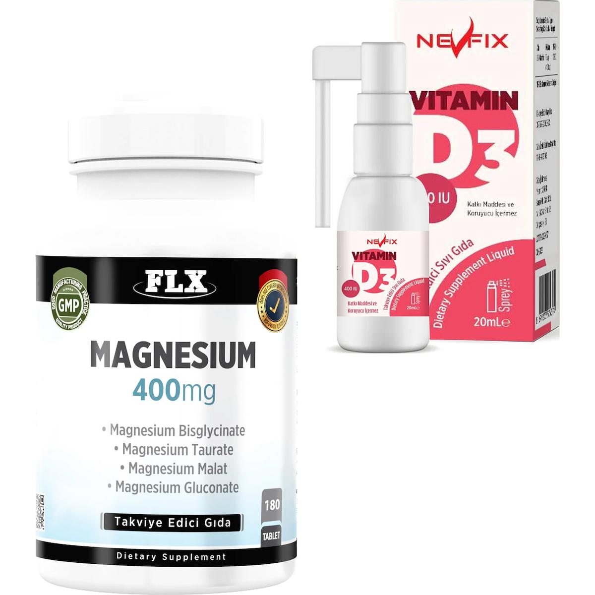 Flx Magnezyum Elementleri Aromasız Unisex Vitamin 180 Tablet
