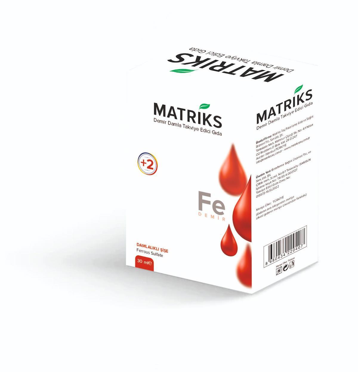Matriks İlaç Demir Aromasız Unisex Vitamin
