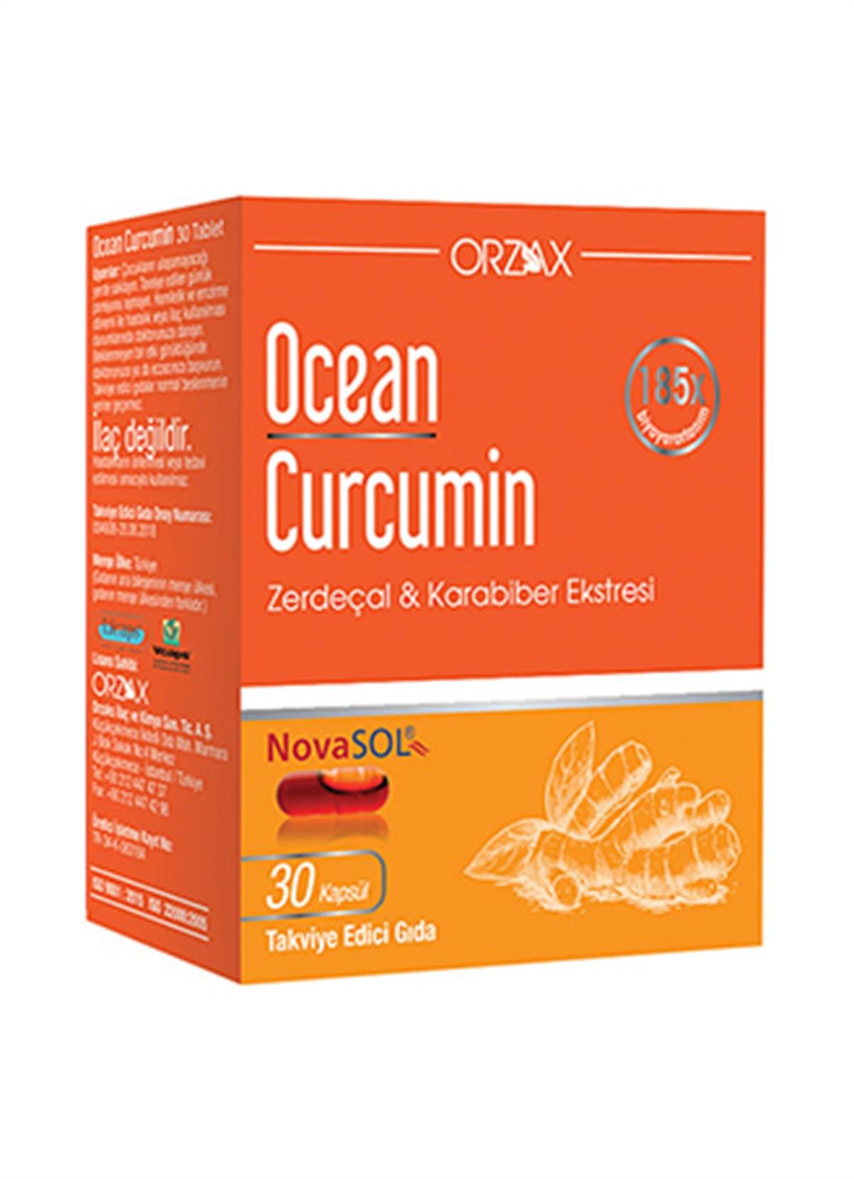 Ocean Orzax Curcumin Aromasız Unisex Vitamin 30 Kapsül