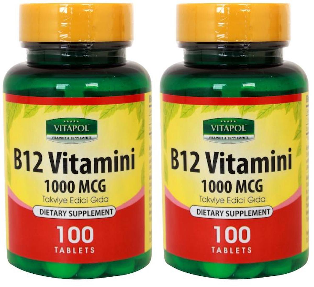 Vitapol Vitamin B12 Aromasız Unisex 2x100 Tablet