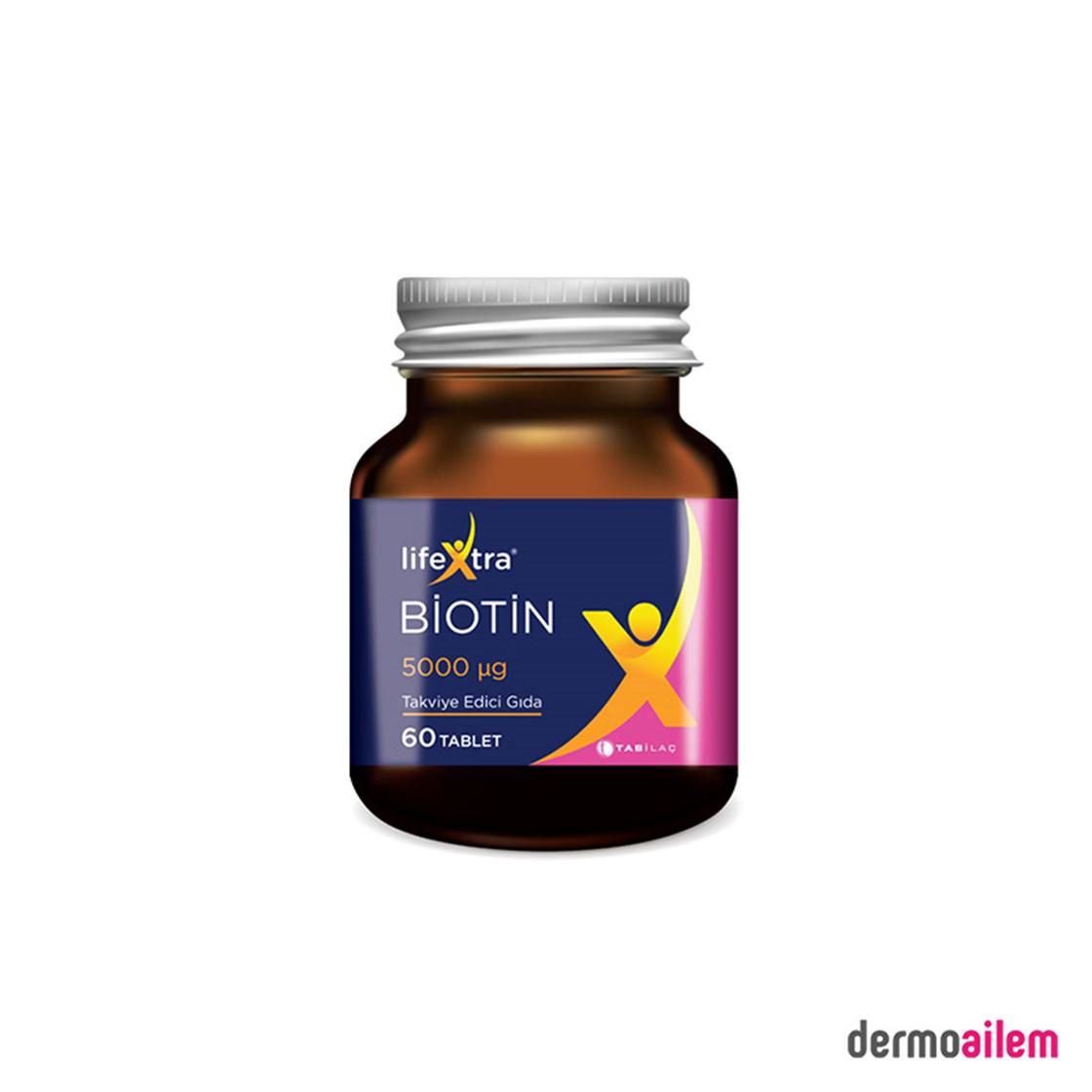 Tab İlaç Biotin Aromalı Unisex Vitamin 60 Tablet