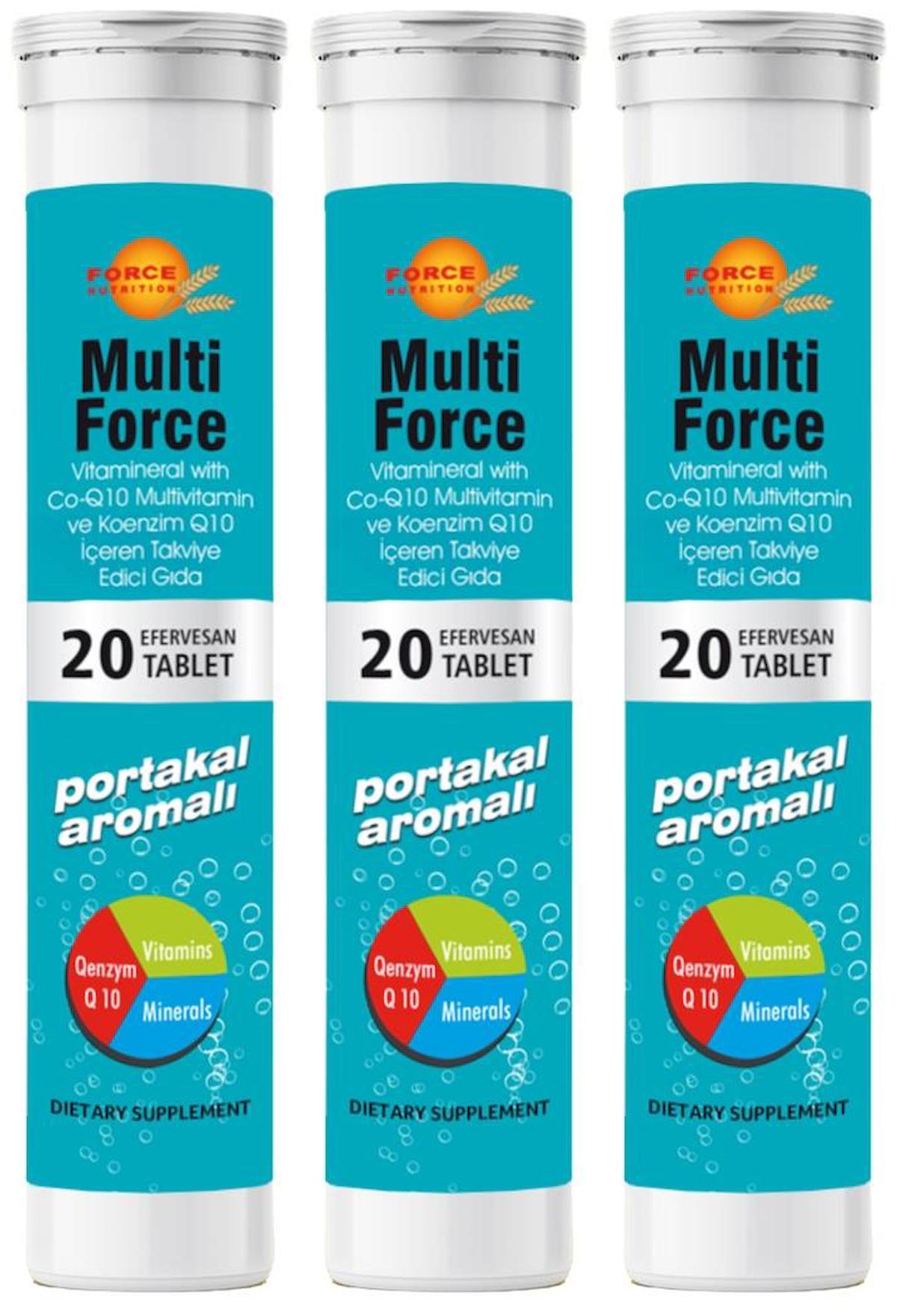 Force Nutrition Aromalı Unisex Vitamin 3x20 Tablet