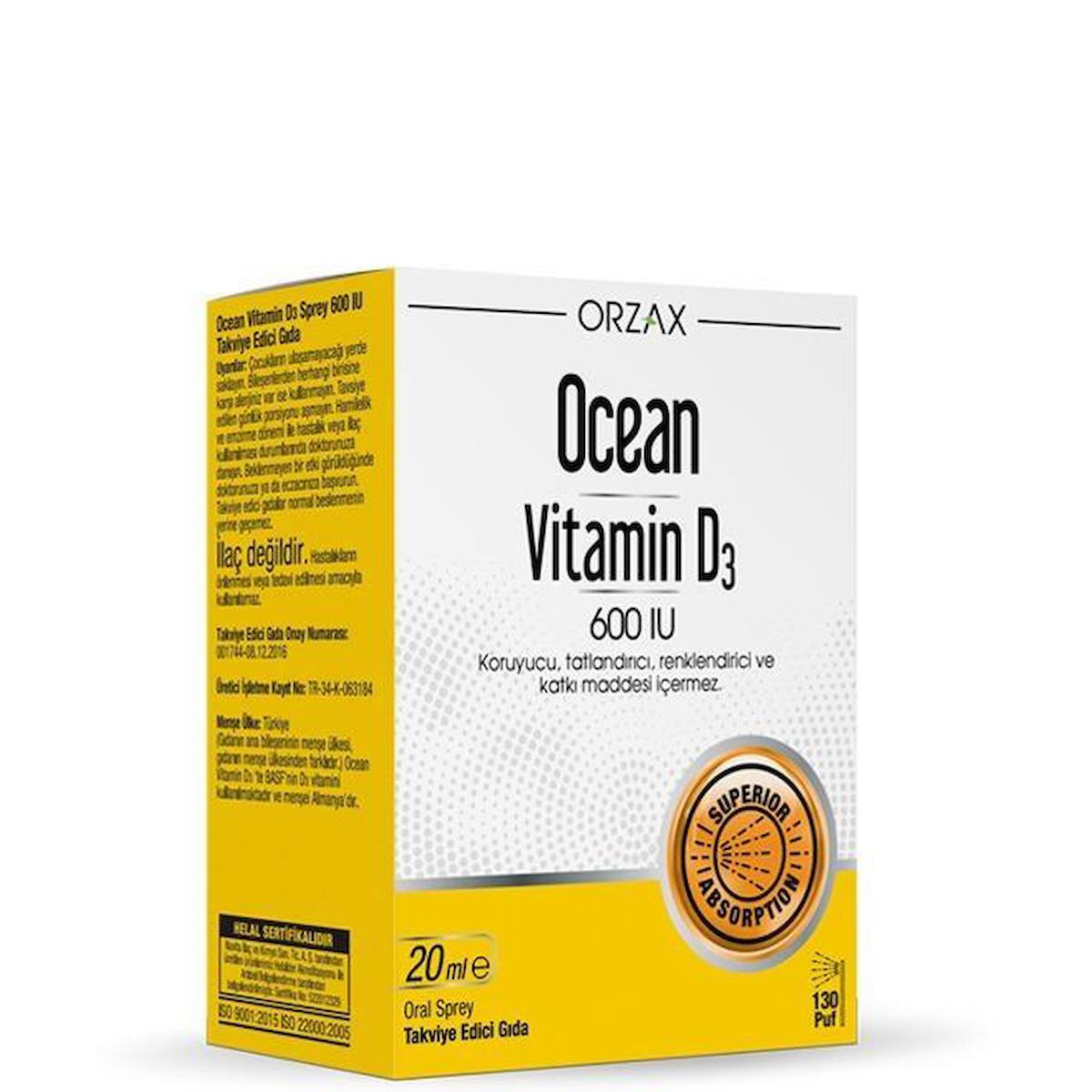 Ocean Orzax Glukan Sade Unisex Vitamin 20 ml
