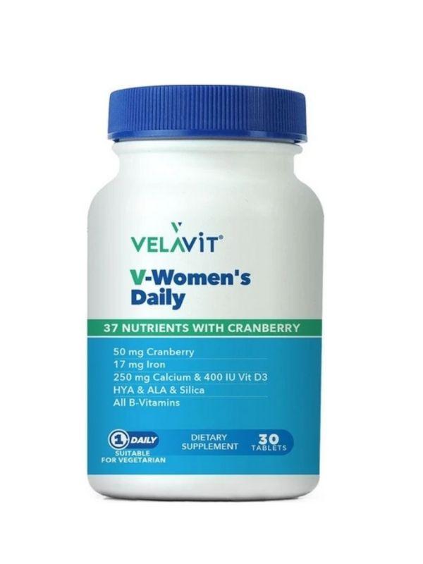 Velavit Kalsiyum Sade Kadın Vitamin 30 Tablet