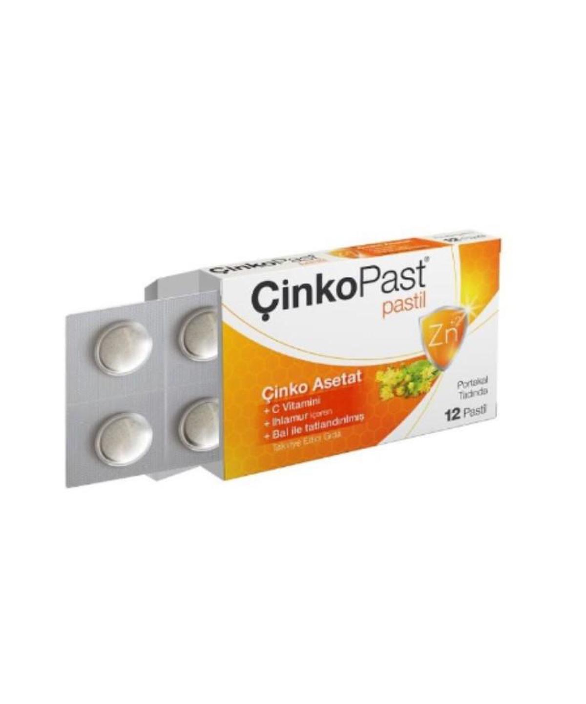 Çinkopast Çinko Sade Unisex Vitamin 12 Tablet