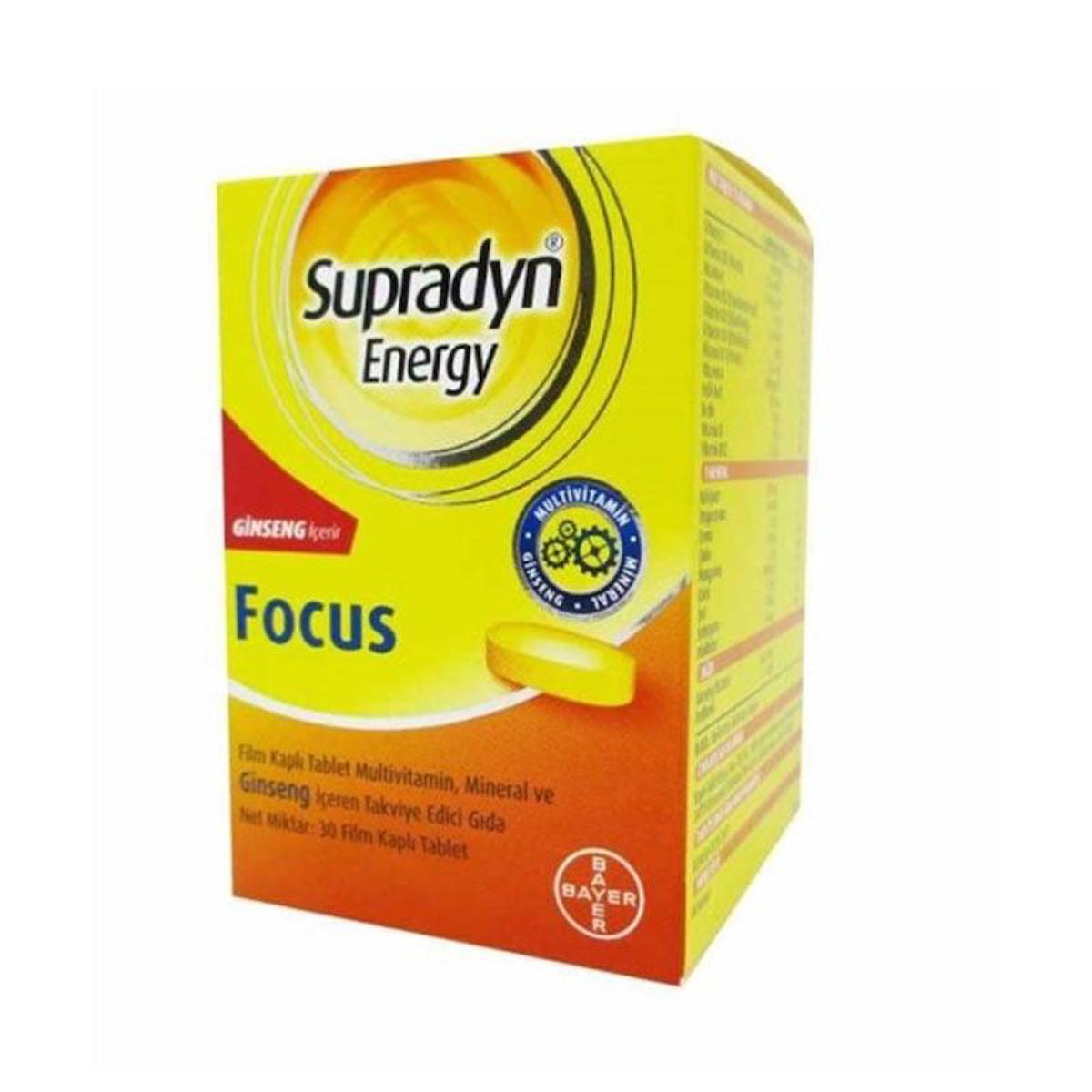 Supradyn Energy Focus Aromasız Unisex Vitamin 30 Tablet