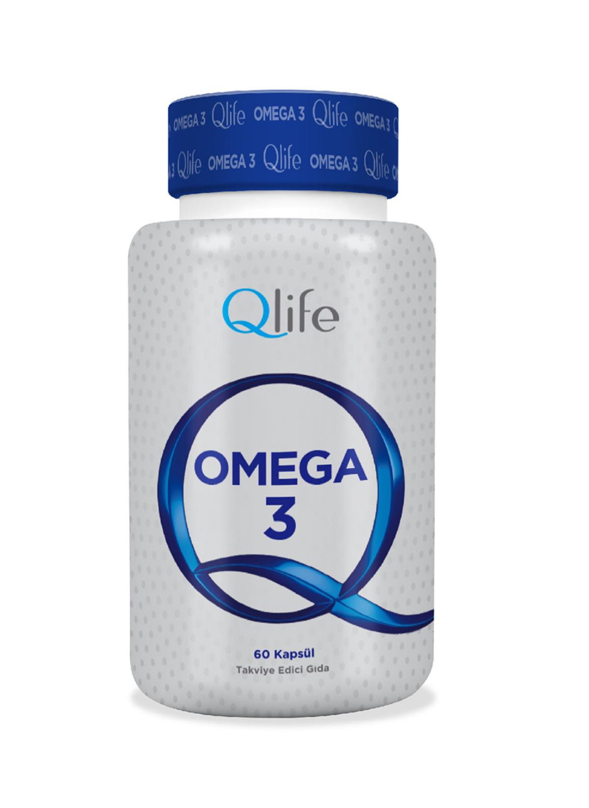Qlife Omega 3 Sade Unisex Vitamin 60 Kapsül